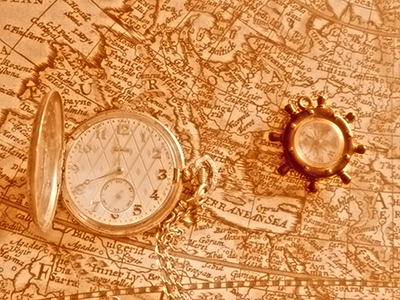 Mapa s kompasem